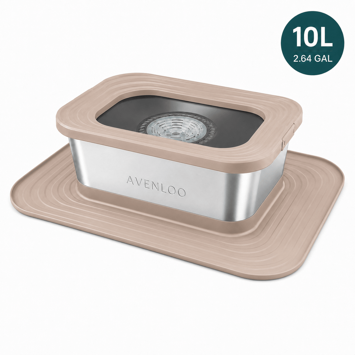 Avenloo Splash-Proof Water Bowl - Cream - Avenloo Splash-Proof Water Bowl