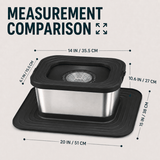 Avenloo Splash-Proof Water Bowl - Black - Avenloo black 10L splash-proof dog water bowl dimensions