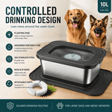 Avenloo Splash-Proof Water Bowl - Black - Avenloo controlled drinking design for messy drinkers