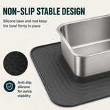 Avenloo Splash-Proof Water Bowl - Black - Avenloo non-slip silicone mat detail